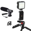 Vlogging Kit with Tripod LED Video Light & Phone Holder plus Microphone & Remote [TIKTOK YOUTUBE]