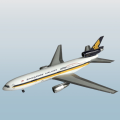 1:400 Scale, Singapore Airlines, Douglas DC-10-30, Diecast Display Model