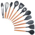 Cooking Utensil Set 11 Piece with Holder - Grey