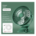 Electric Desktop Clip Fan 1200mAh 3 Gears Portable Quiet Office Camping