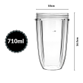 (Twin Pack) Set of 2 X NutriBullet Replacement Tall Cup - TALL 710ml (Compatible with 600W/900W)