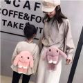 Cute Soft Bunny Sling Bag With Chain