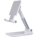 Folding Metal Tablet PC PAD Telescopic Phone Holder Adjustable Stand Desktop Lazy ... (COLOR: WHITE)