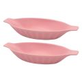 Fine Porcelain Oval Serving Bowls for Banana Split, Candy, Snack - Set of 2