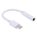 USB Type-C to Aux 3.5mm Audio Connector Adapter - White (UNBOXED DEAL)