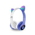 Cat Ear Wireless Headphones, LED Light Up Kids Bluetooth Headphones Over On Ear w/Microphone