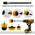 Drill Brush Set with extended Long Attachment (Drill Excluded) - Set of 3