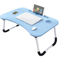 Portable Foldable Laptop Stand Desk for Bed & Sofa - Blue