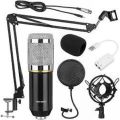 M800 Pro Condenser Microphone Kit with V8 Sound Card Silver