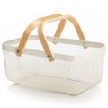 Mesh Storage Basket With Wooden Handle