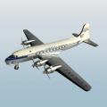 1:400 Scale, Cubana Airlines, Douglas DC-4, Diecast Alloy Display Model
