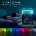 Portable Air Conditioner Fan,Evaporative Air Cooler with 7 Colors LED Light