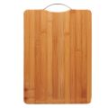 Bamboo wooden cutting board with metal handle - 40 x 30cm