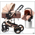 3 IN 1 Baby Pram Stroller - Khaki