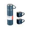 500ml Stainless Steel Vacuum Flask Gift Set with 3 Mugs