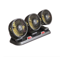 Car Fan 3 Head Fan for SUV - USB/12V/24V Cooling Fan 2 Stage Car Fan-Black