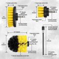 Drill Brush Set with extended Long Attachment (Drill Excluded) - Set of 3