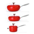 Red Non Stick 3 Pot / Pan Cooking Set