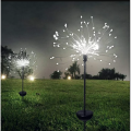 Solar Waterproof LED Firework lights Starburst Lights Garden Stake 2 Piece - White