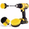 3 Piece Household Drill Brush Set - Yellow9( All Purpose Power Scrubber)