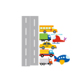 Road and Air Adventure Wall Vinyl Stickers