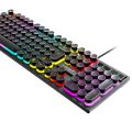 T-Wolf T270 Punk Retro Rainbow Gaming Keyboard with Mouse