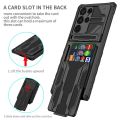 Sliding Hidden Wallet Kickstand Shockproof Protective Case For Samsung S22 Ultra S22Ultra