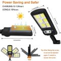 4 x Solar Street Lights Outdoor Remote Control Solar Parking Lot Lights