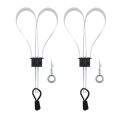 Heavy Duty Nylon Flexi Cuffs / Zip Tie Handcuffs with Key - White 2 Pack