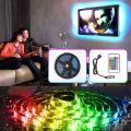 5M 5050 RGB LED Strip Light With Remote And Power Supply