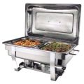 Stainless Steel 16 Liter Dual Tray Chafing Dish - Food Warmer (PLEASE READ DESCRIPTION)