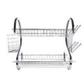 Kitchen Two-Tier Stainless Steel Dish Rack(REFURBISHED)