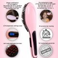 Professional Detangling Hair Brush Hair Straightener - Pink
