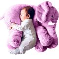 Plush Elephant Pillow - Purple
