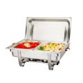 Stainless Steel 16 Liter Dual Tray Chafing Dish - Food Warmer (PLEASE READ DESCRIPTION)