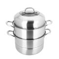Stainless Steel Multi Layer Steamer Pot with 2 Steamer Plates