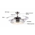 Remote Control Ultra Quiet Ceiling Fan with Dual Colour