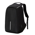 Anti theft USB Backpack BLACK