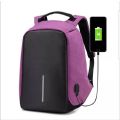 Anti-Theft Backpack with USB Port - Purple