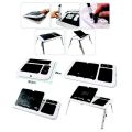 E-Table Portable Laptop Stand with USB Cooling Fans - White (READ THE DESCRIPTION)