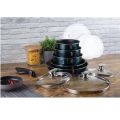 Berlinger Haus 12 Pieces Marble Coating Cookware Set - Aquamarine (Second hand)(Faded Colour)