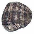 Beret flat cap vintage hat for men- brown