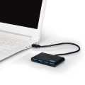 PORT USB3.0 TO 4 X USB3.0 5GBPS 4 PORT HUB - BLACK | 900121