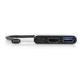 PORT USB TYPE-C TO 1 X HDMI|1 X USB3.0|1 X TYPE-C 60W PD DOCK - BLACK | 900140