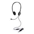 PORT STEREO HEADSET WITH MIC WITH 1.2M CABLE|1 X 3.5MM|VOLUME CONTROLLER - BLACK | 901603