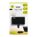PORT USB TYPE-C TO 4 X USB3.0 5GBPS 30CM 4 PORT HUB - BLACK | 900123