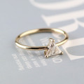 Triangle Cut Moissanite Engagement Ring
