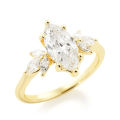 Moissanite Marquise Cluster Ring