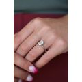 2ct Emerald Cut Moissanite Engagement Ring