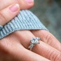 9x6mm Pear Cut Moissanite Engagement Ring